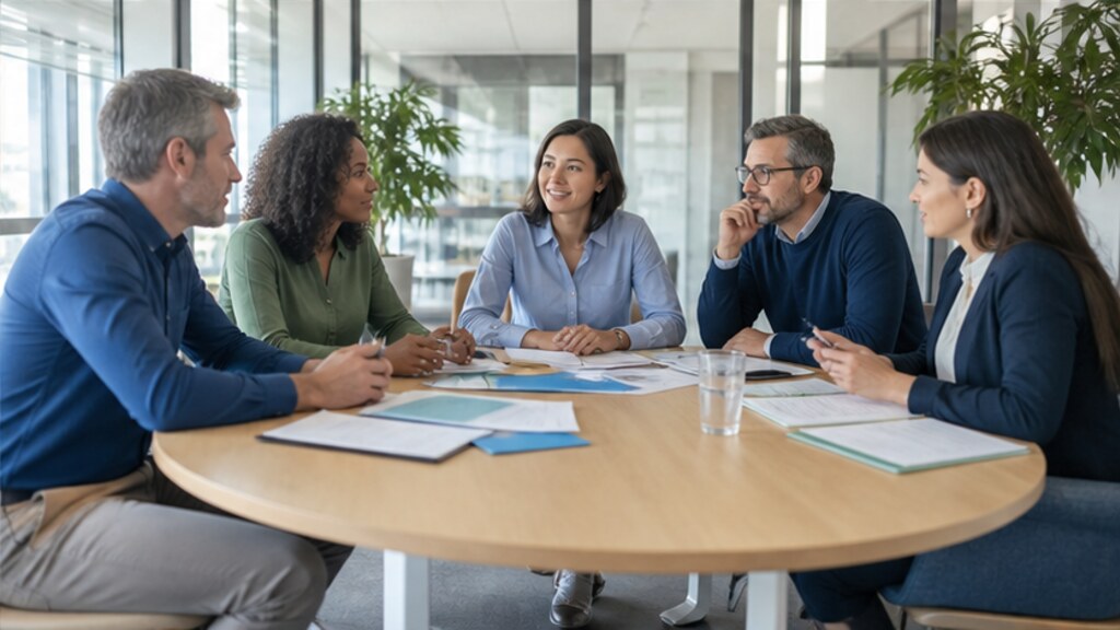 Conseillère expliquant les différences entre organismes de couverture